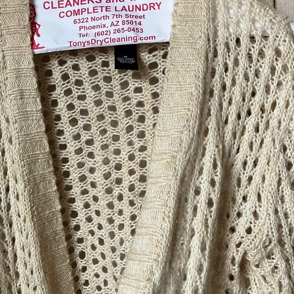 FINAL MARKDOWN Wet Seal Cream Acrylic Sweater medium - Picture 8 of 11